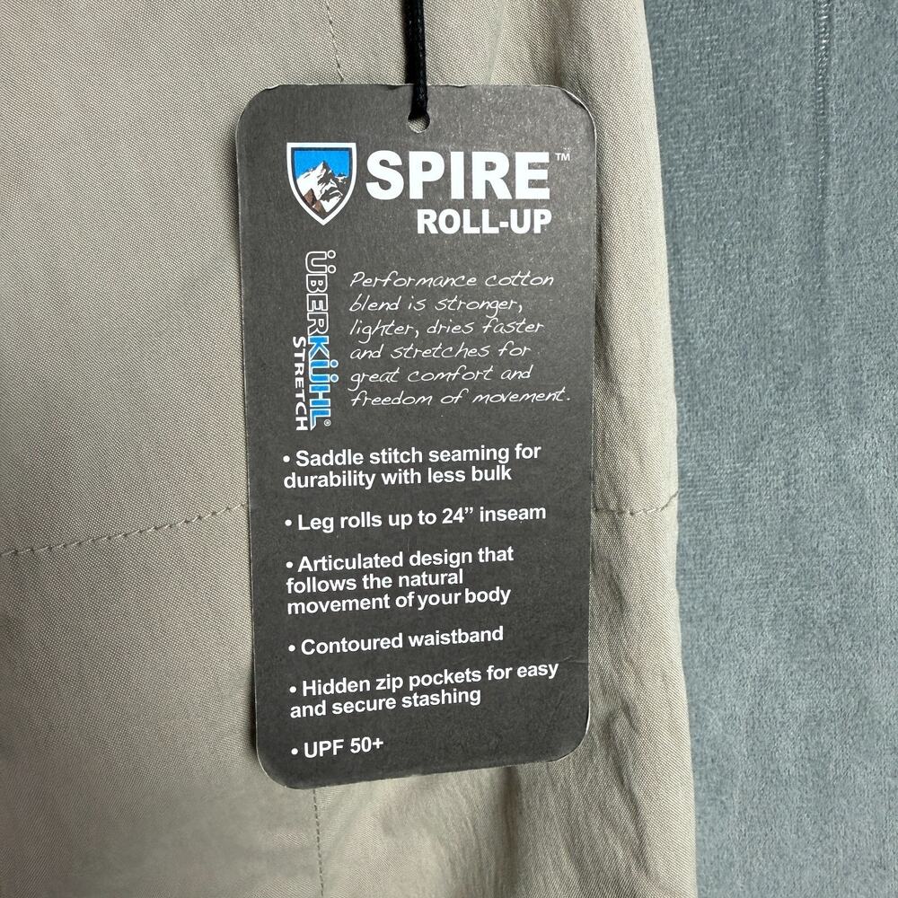 New Kuhl Cargo Beige Khaki Pants Women's 4 Spire Roll-Up Hiking Outdoor Gorpcore - Picture 5 of 16